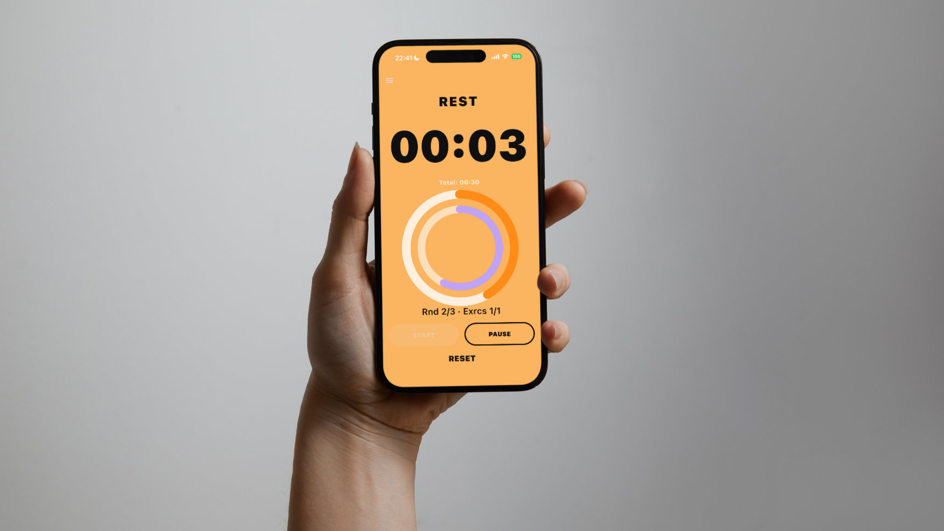 Time2Sweat in der Hand